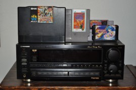 Presented for a size comparison.  Yeah, the Neo Geo cartridge LOOKS like it cost $250, and it did.